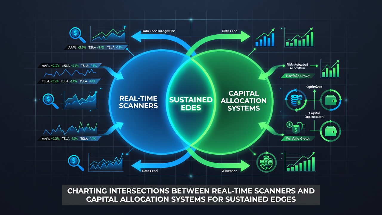 Flow diagram illustrating data movement from live scanners through allocation algorithms to final stake outputs