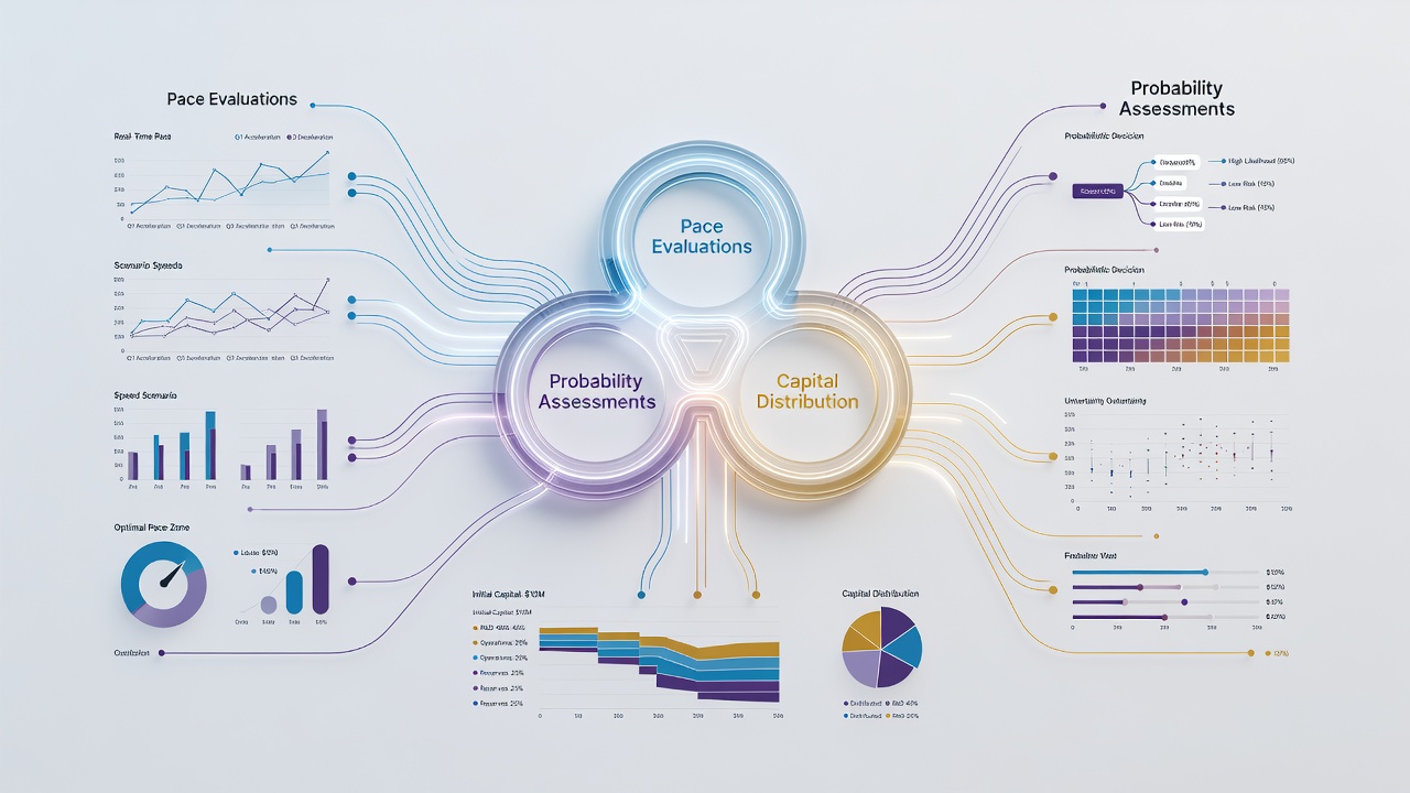 Diagram illustrating capital distribution adjustments based on probability and pace data in varied sports