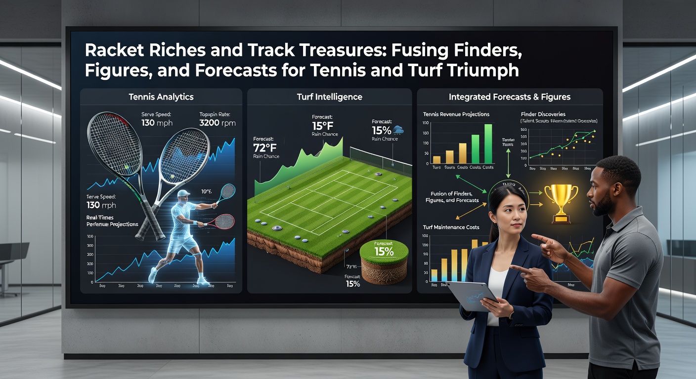 Split-view graphic showing tennis stats dashboard beside horse racing form charts with overlaid prediction graphs
